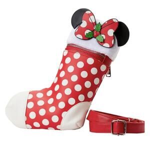 Loungefly Disney Minnie Mouse Christmas Stocking Retired Crossbody Bag Purse